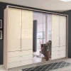 300cm 3-türiger Falttürenschrank mit Spiegel - Rativian