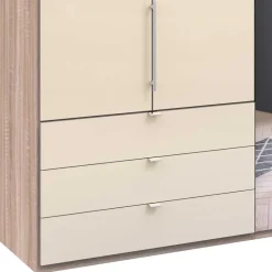 300cm 3-türiger Falttürenschrank mit Spiegel - Rativian