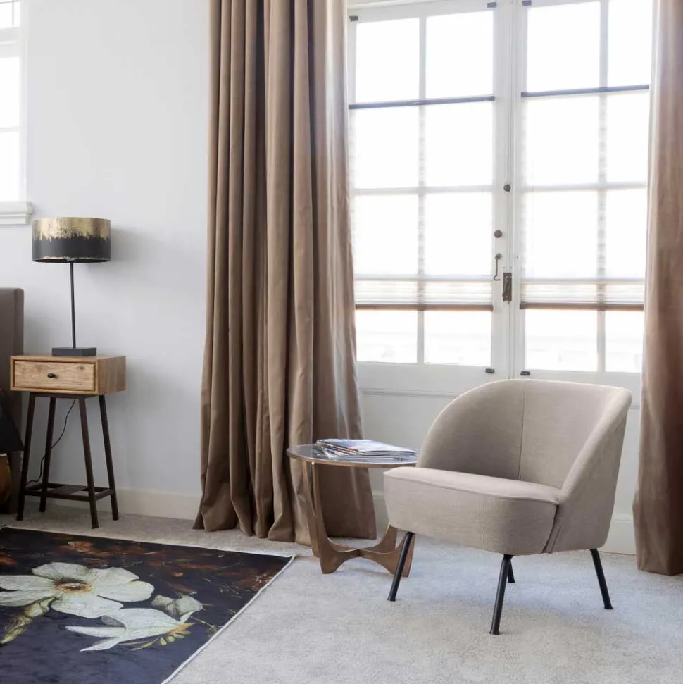 Cocktailsessel in Beige mit Schwarz - Lafronda