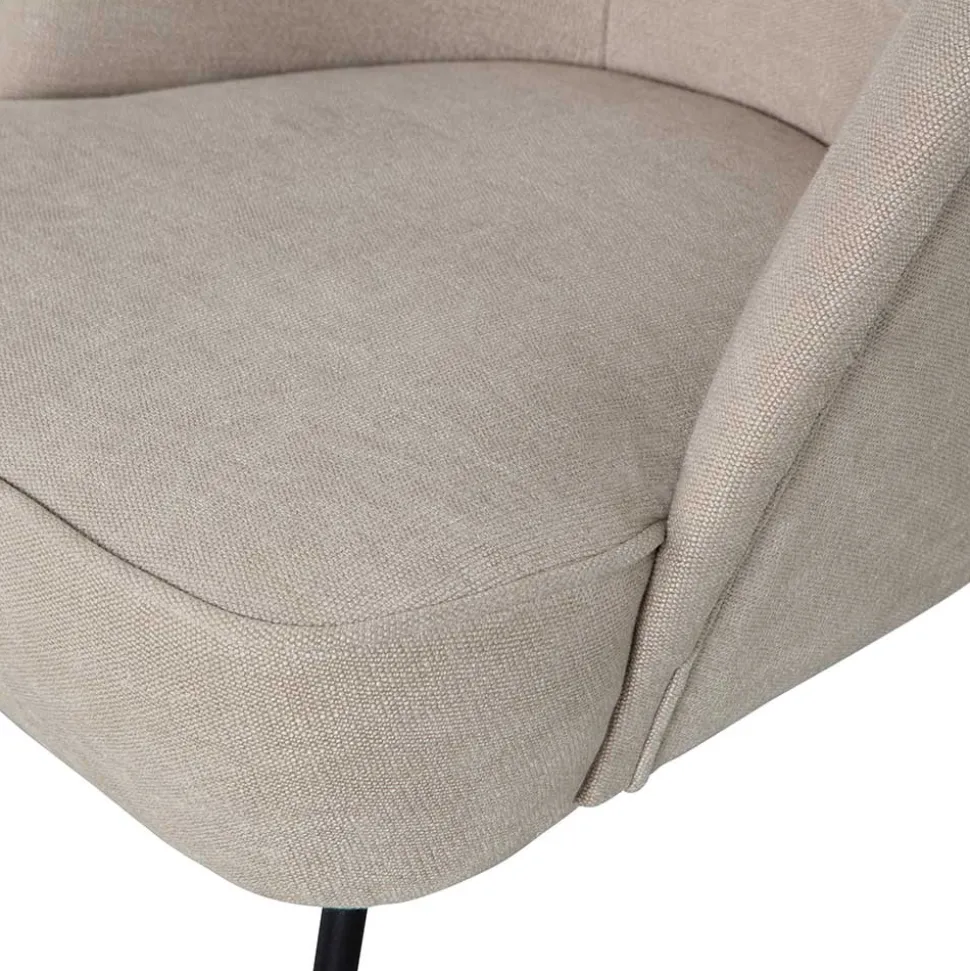 Cocktailsessel in Beige mit Schwarz - Lafronda