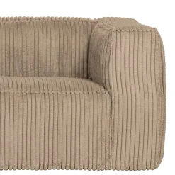 Cord Ecksofa in Beige ohne Bodenfreiheit - Hermanos