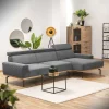 Cord L-Sofa mit verstellbarer Rückenhöhe - Jaypur