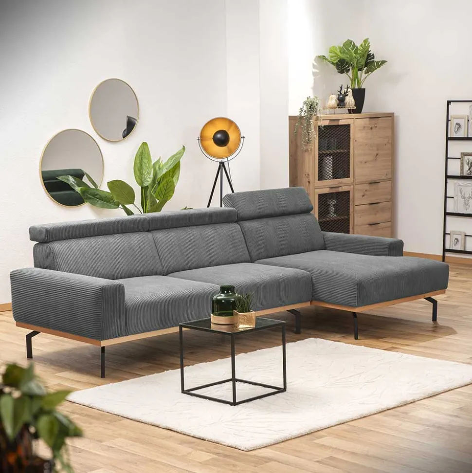 Cord L-Sofa mit verstellbarer Rückenhöhe - Jaypur