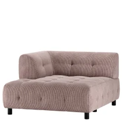Cord Modulsofa Eckelement in Mauve - Samorah
