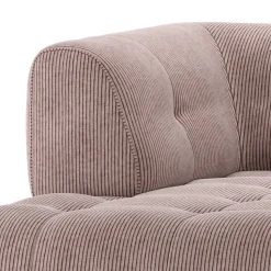 Cord Modulsofa Eckelement in Mauve - Samorah