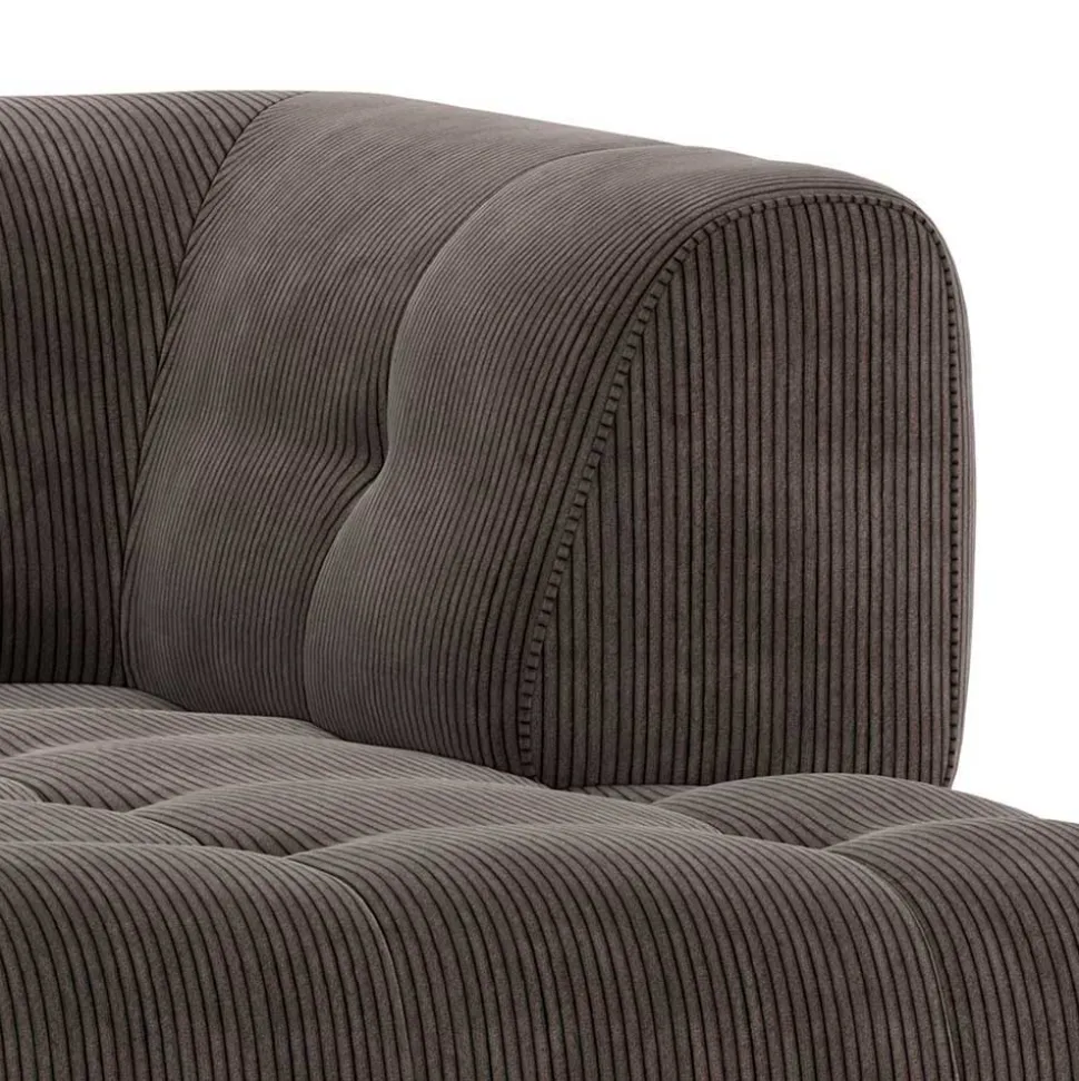 Cord Modulsofa Eckteil in Graubraun - Vita