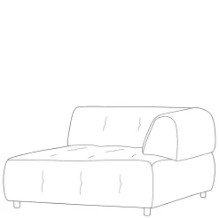Cord Modulsofa Eckteil in Graubraun - Vita