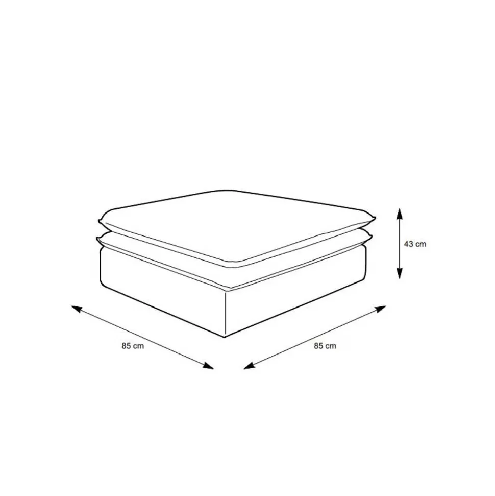 Cord Polstersessel mit Hocker Set - Tessina (zweiteilig)