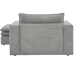 Cord Polstersessel mit Hocker Set - Tessina (zweiteilig)