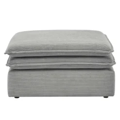 Cord Polstersessel mit Hocker Set - Tessina (zweiteilig)