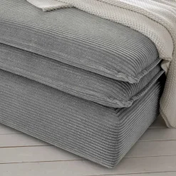 Cord Polstersessel mit Hocker Set - Tessina (zweiteilig)