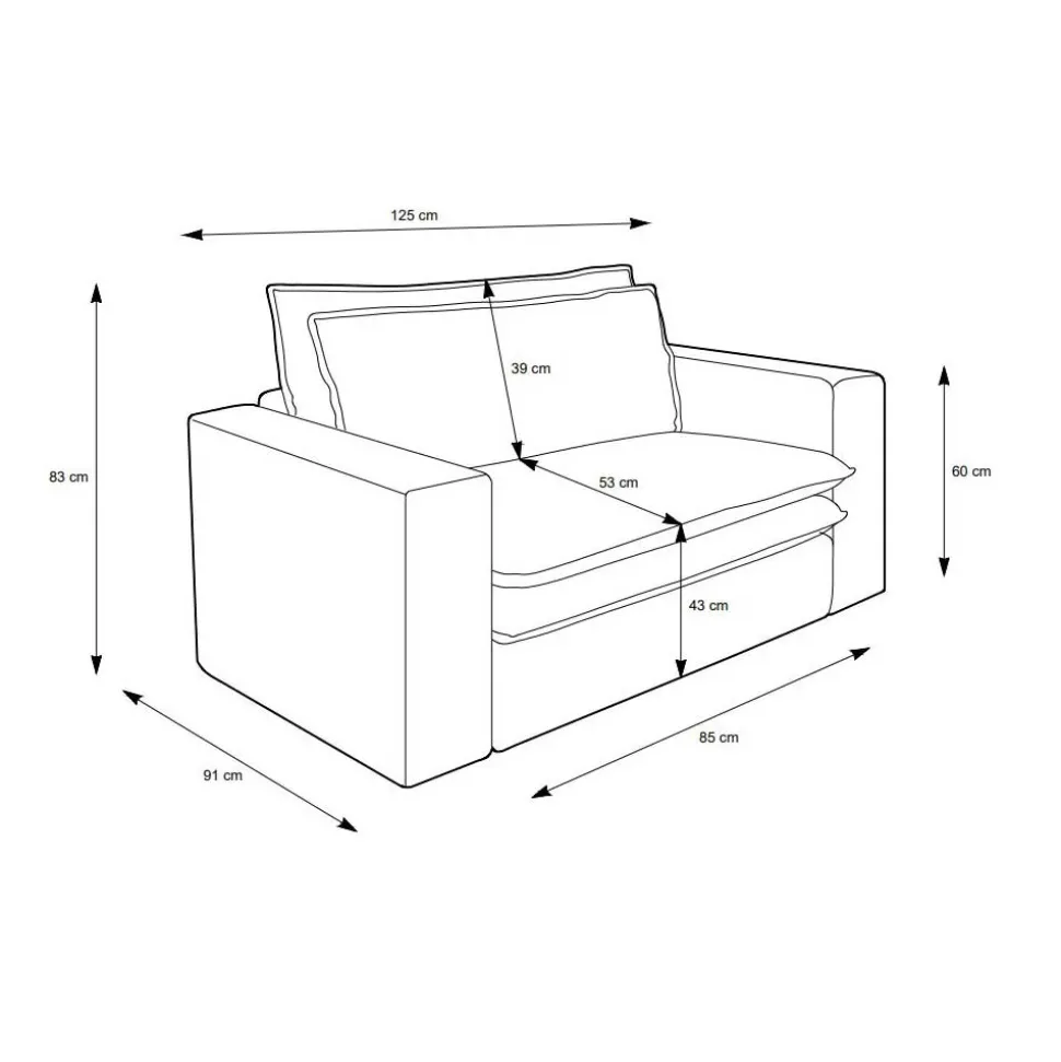 Cord Polstersessel mit Hocker Set - Tessina (zweiteilig)