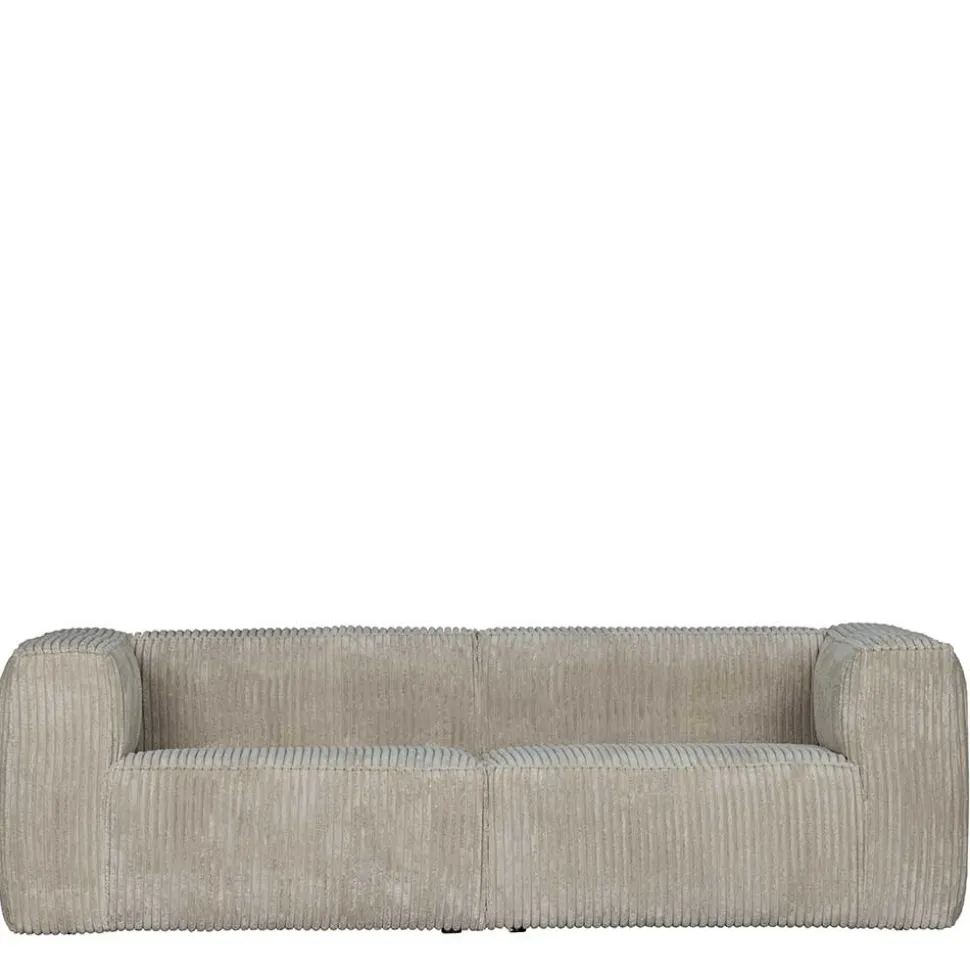 Cord Wohnzimmercouch in Beigegrau - Jamiesa