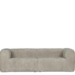 Cord Wohnzimmercouch in Beigegrau - Jamiesa