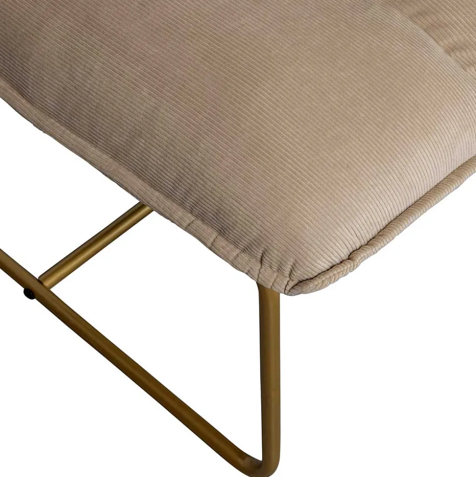 Cord Wohnzimmerstuhl in Beige - Velsamos