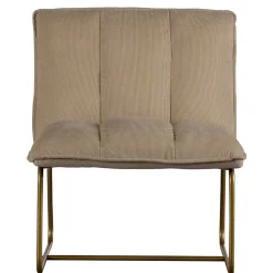 Cord Wohnzimmerstuhl in Beige - Velsamos