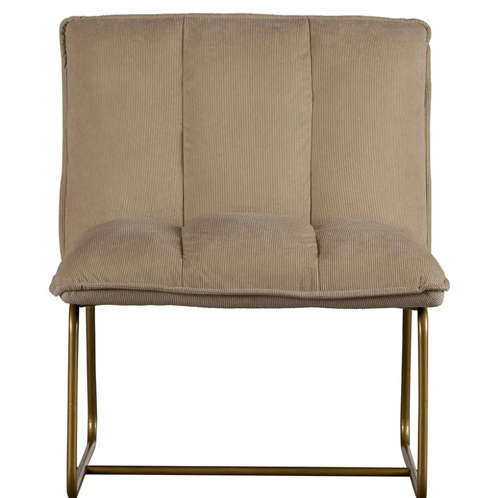 Cord Wohnzimmerstuhl in Beige - Velsamos