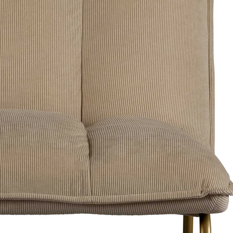 Cord Wohnzimmerstuhl in Beige - Velsamos
