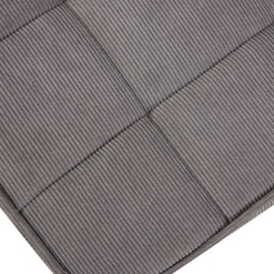Cordsessel und Fußhocker in Grau - Zoryano (zweiteilig)
