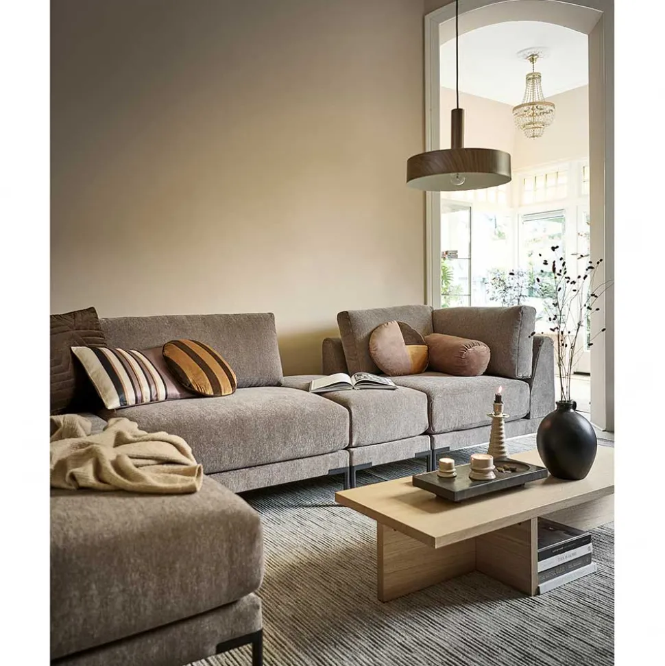 Couch aus Modulen in Taupe Stoff - Birte