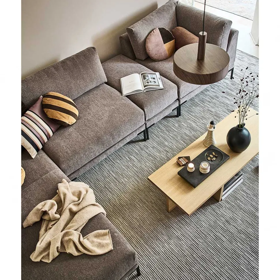 Couch aus Modulen in Taupe Stoff - Birte