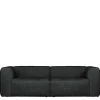 Couch aus Strukturstoff in Dunkelgrau - Filigrano