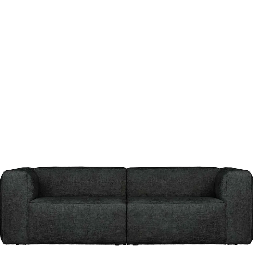 Couch aus Strukturstoff in Dunkelgrau - Filigrano