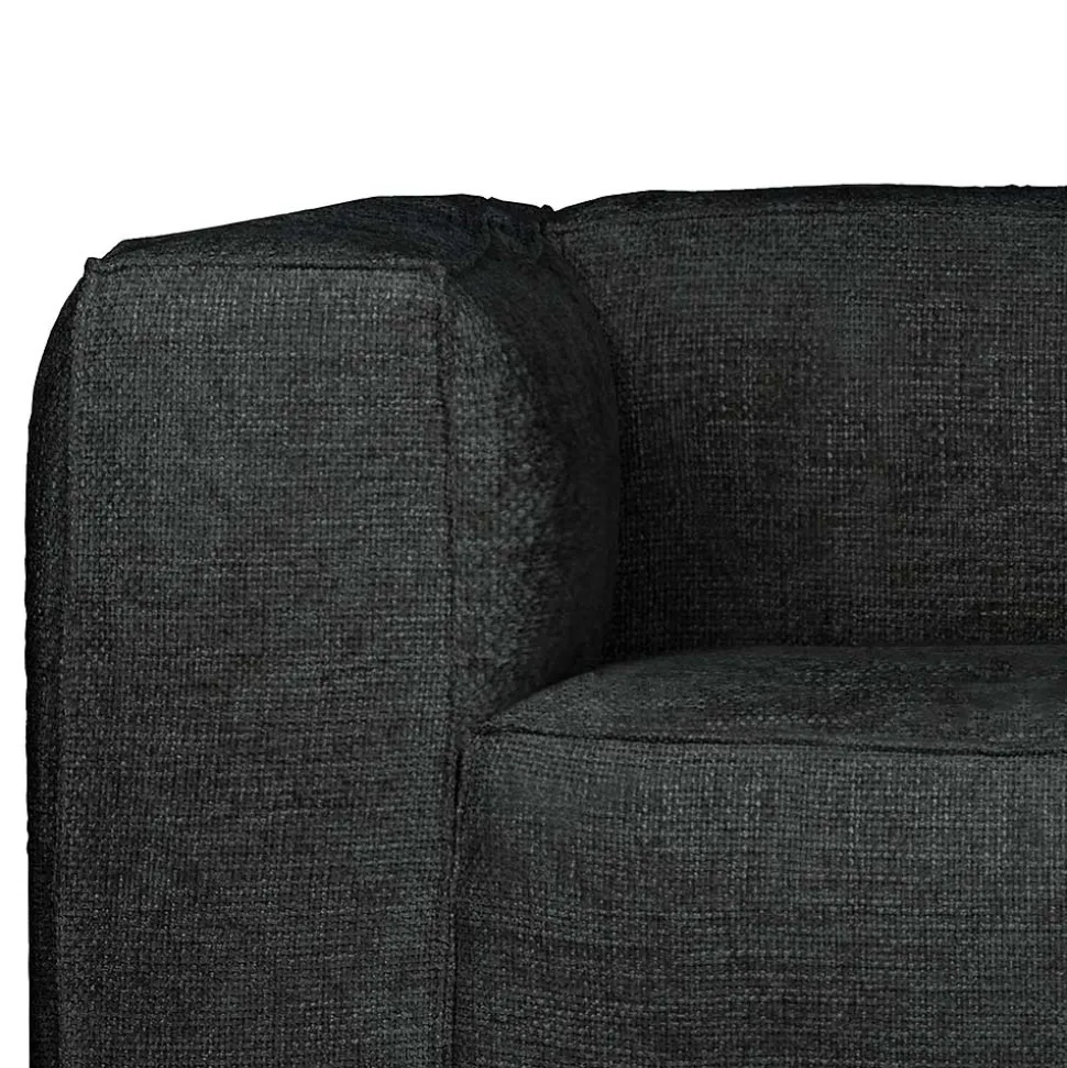Couch aus Strukturstoff in Dunkelgrau - Filigrano