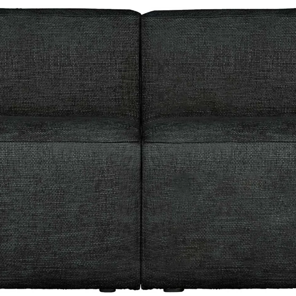 Couch aus Strukturstoff in Dunkelgrau - Filigrano