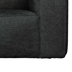 Couch aus Strukturstoff in Dunkelgrau - Filigrano