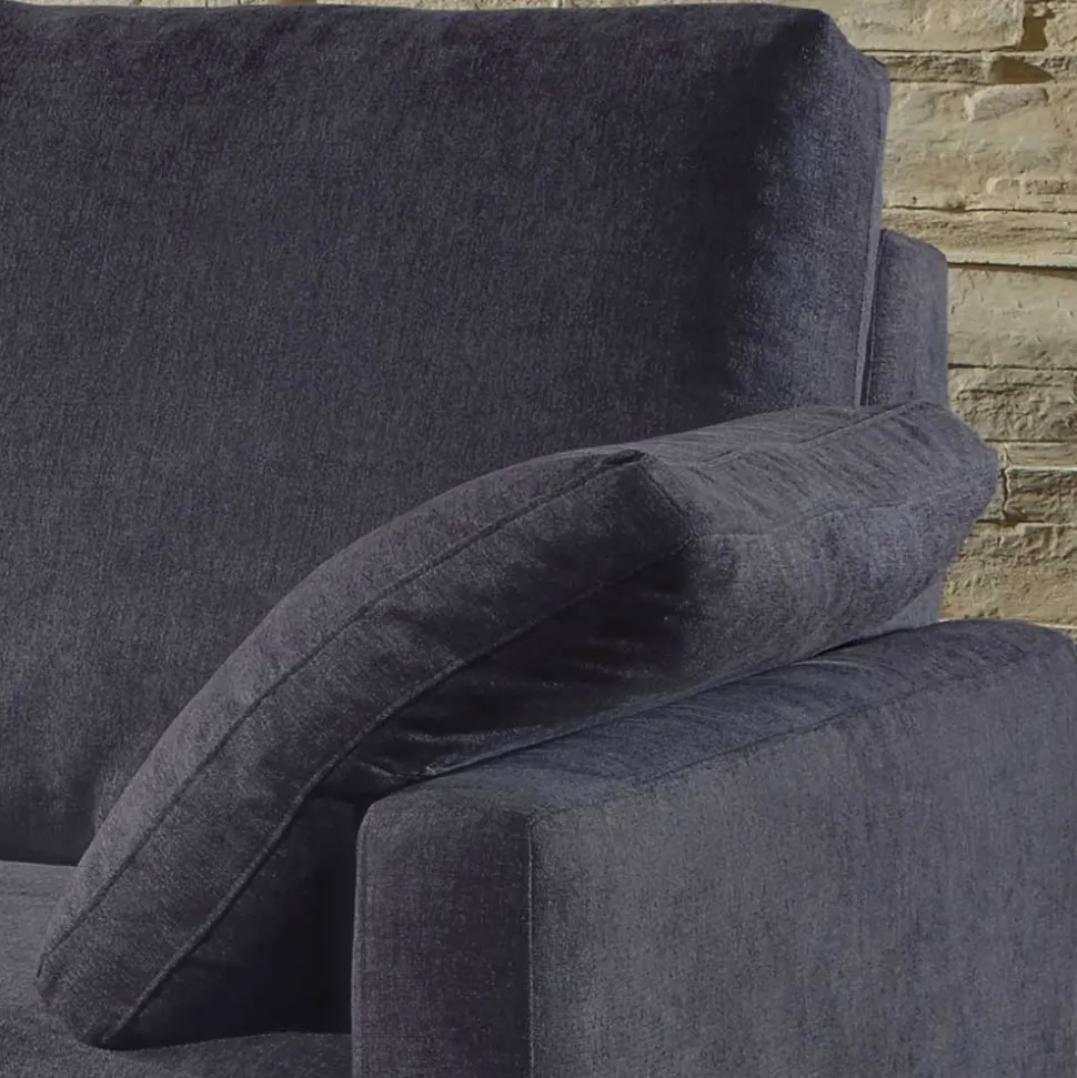 Couch mit Bettfunktion in Dunkelblau - Casbella