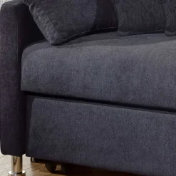 Couch mit Bettfunktion in Dunkelblau - Casbella