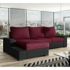 Couchecke in Magenta und Schwarz - And