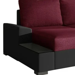 Couchecke in Magenta und Schwarz - And