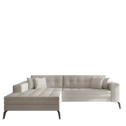 Couchecke mit Schlaffunktion in Beige - Celorma