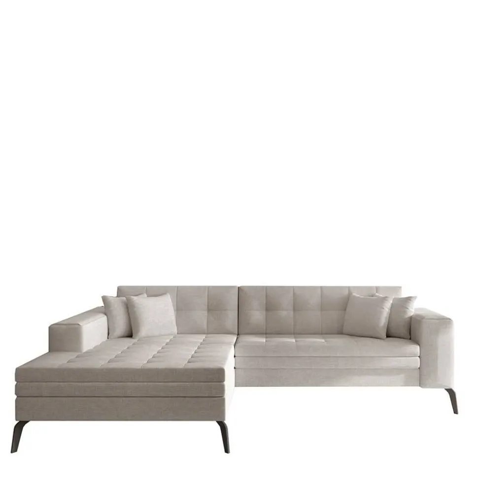 Couchecke mit Schlaffunktion in Beige - Celorma