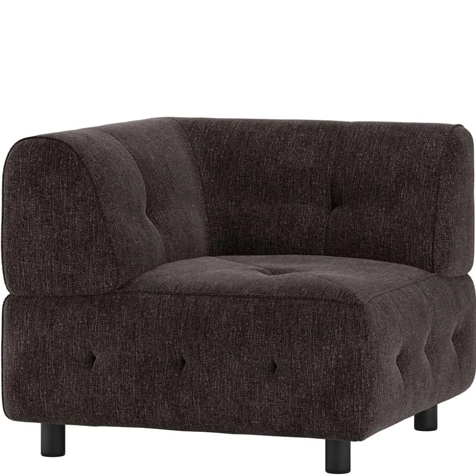 Couch-Eckmodul in Graubraun & Schwarz - Sundini
