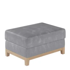Couchhocker in Hellgrau Chenille - Uclavera