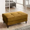 Couchhocker in Senfgelb mit Schwarz - Dortina