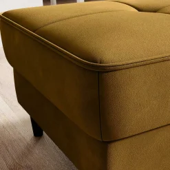 Couchhocker in Senfgelb mit Schwarz - Dortina