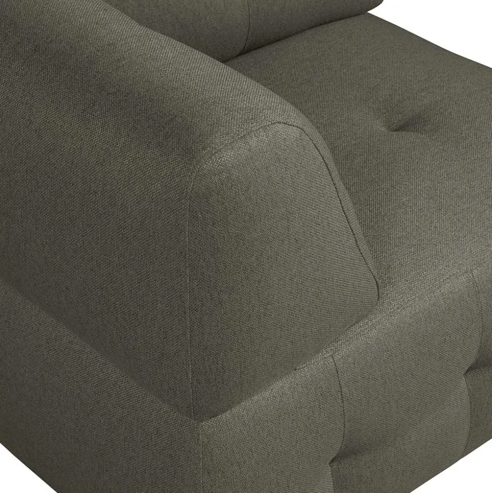 Couchmodul Ecke in Blassgrün Stoff - Niridena