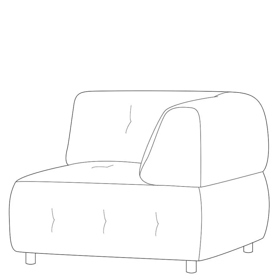 Couchmodul Ecke in Blassgrün Stoff - Niridena