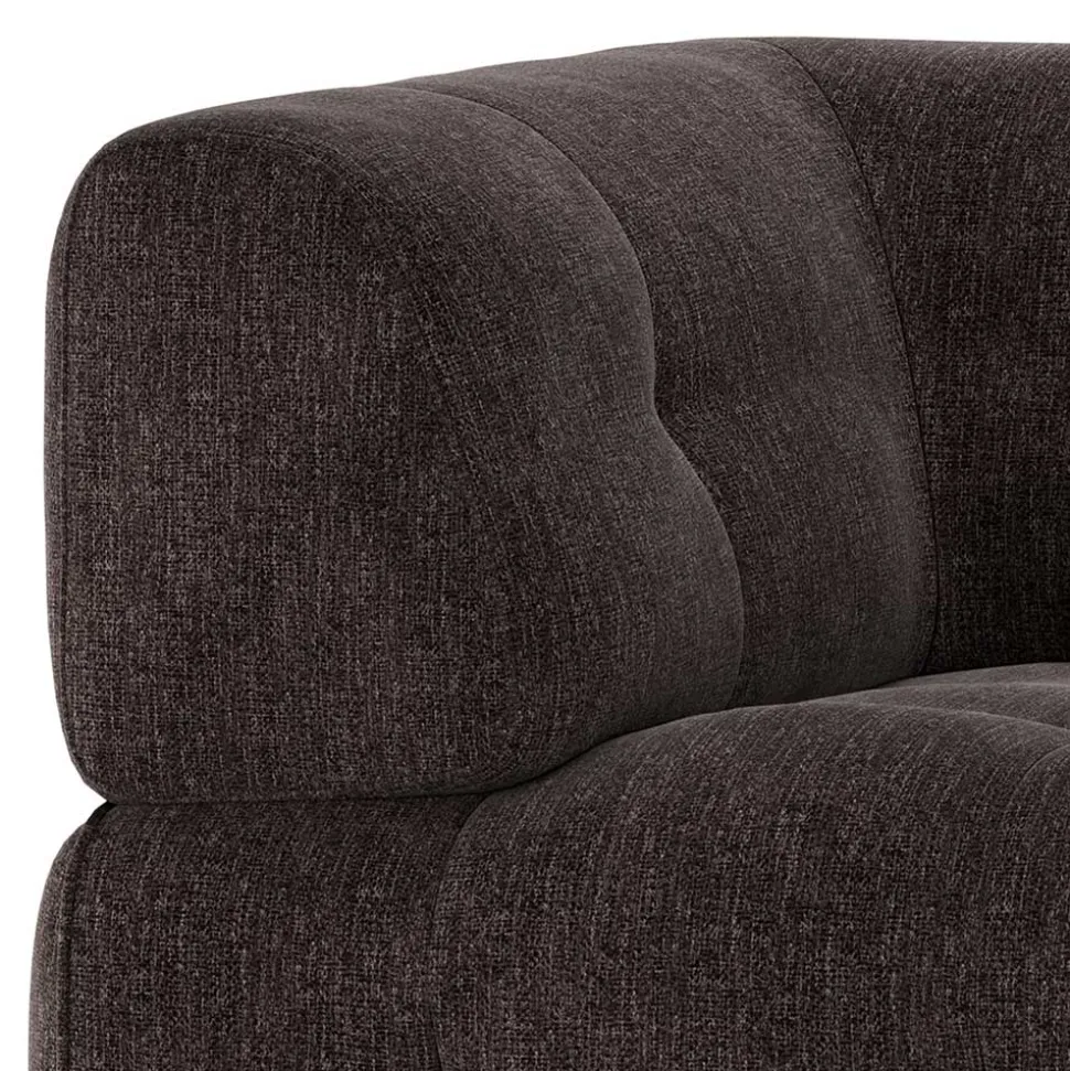 Couchmodul Ecke links in Graubraun - Sundini