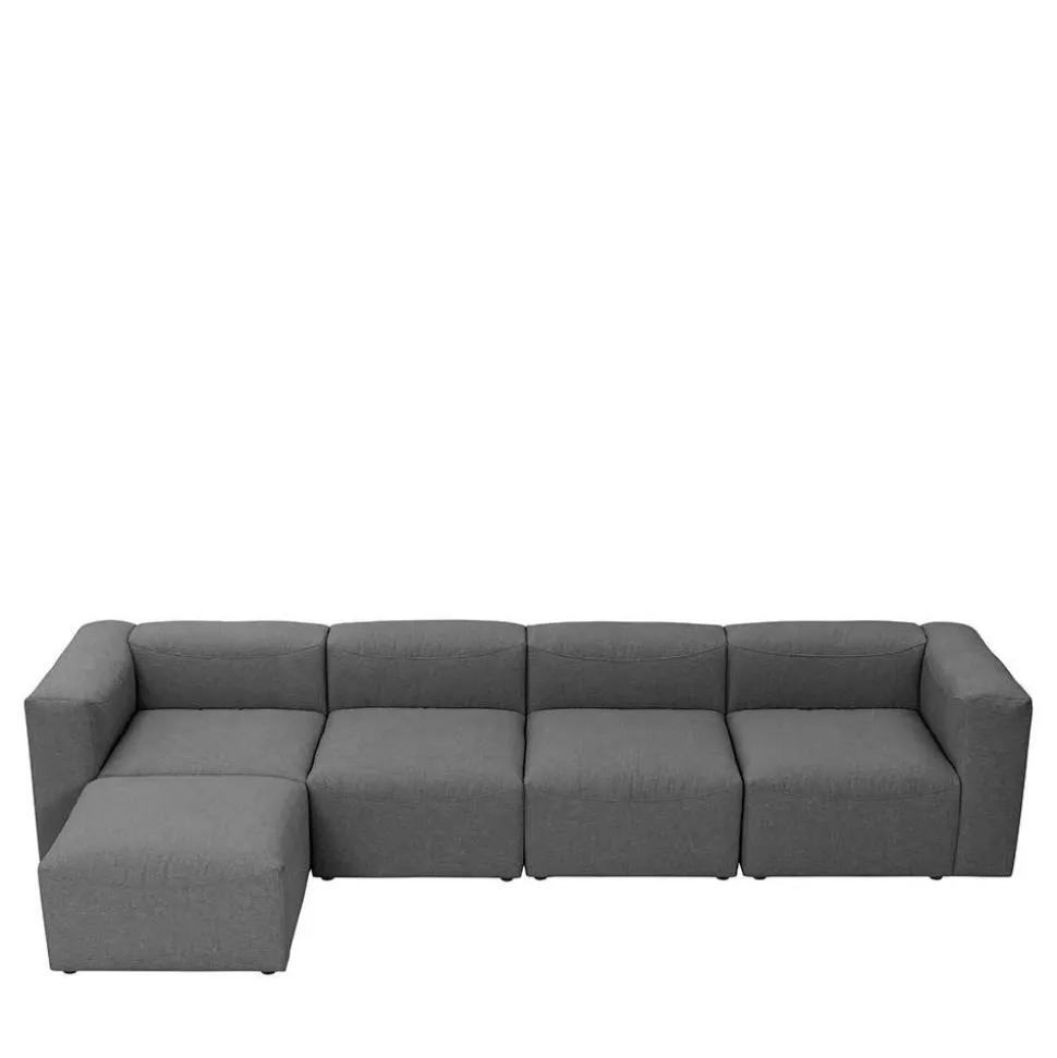 Couchmodul Kombination in Anthrazit - Telrama (fünfteilig)