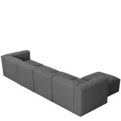 Couchmodul Kombination in Anthrazit - Telrama (fünfteilig)