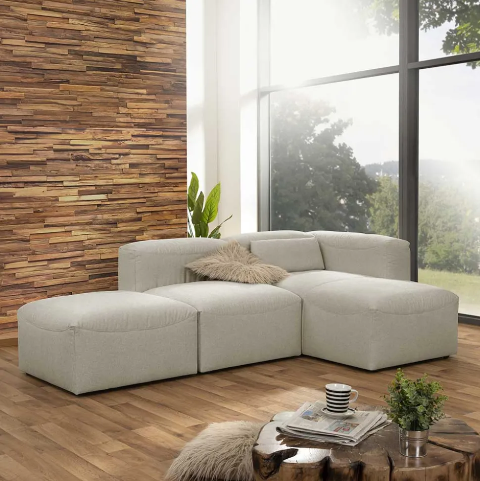Couchmodule Kombi in Cremeweiß - Tembreno (dreiteilig)