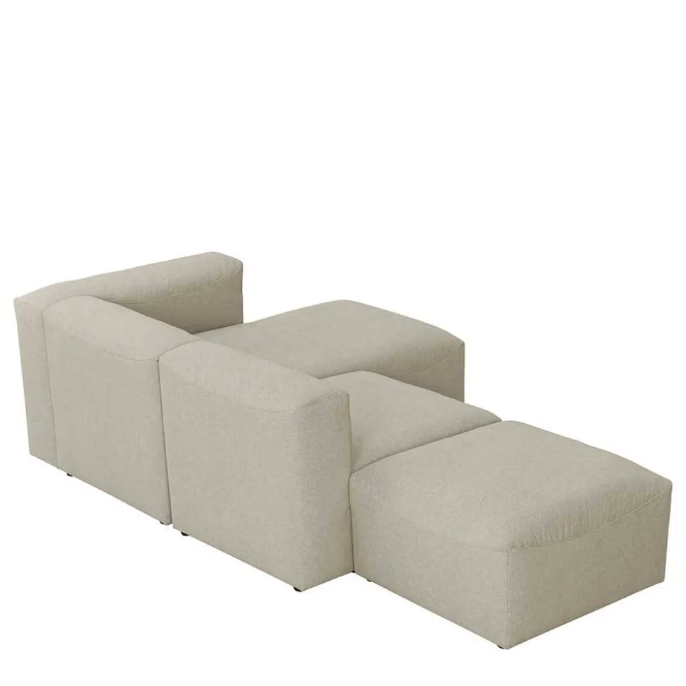 Couchmodule Kombi in Cremeweiß - Tembreno (dreiteilig)