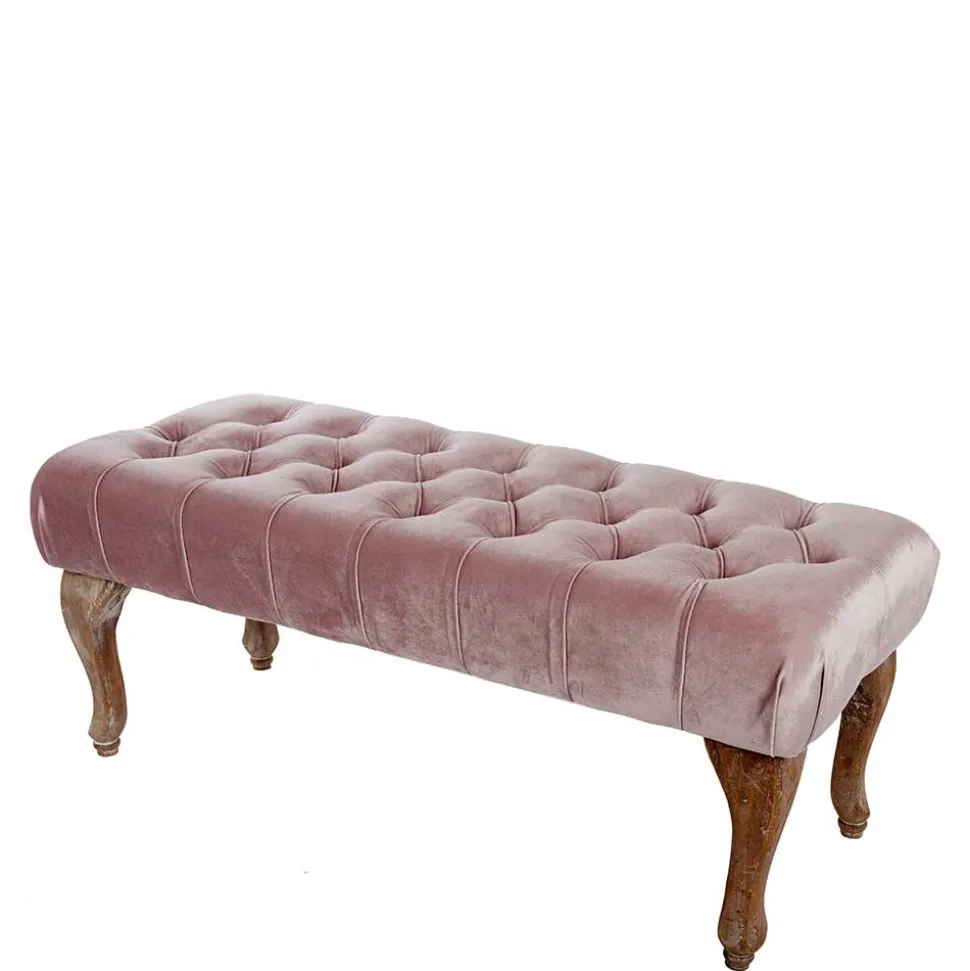 Design Bank in Pink Samt - Saluds