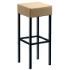 Design Barhocker in Beige & Schwarz - Tuwedia
