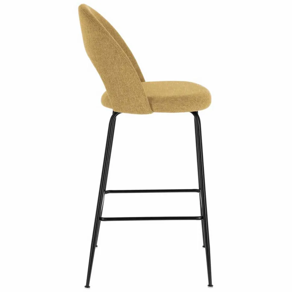 Design Barstühle in Gelb Stoff - Camlary (4er Set)